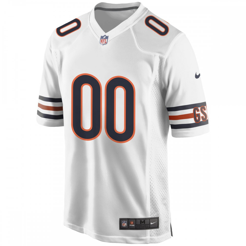 Chicago Bears Nike Custom Game Jersey - White-GridironStore